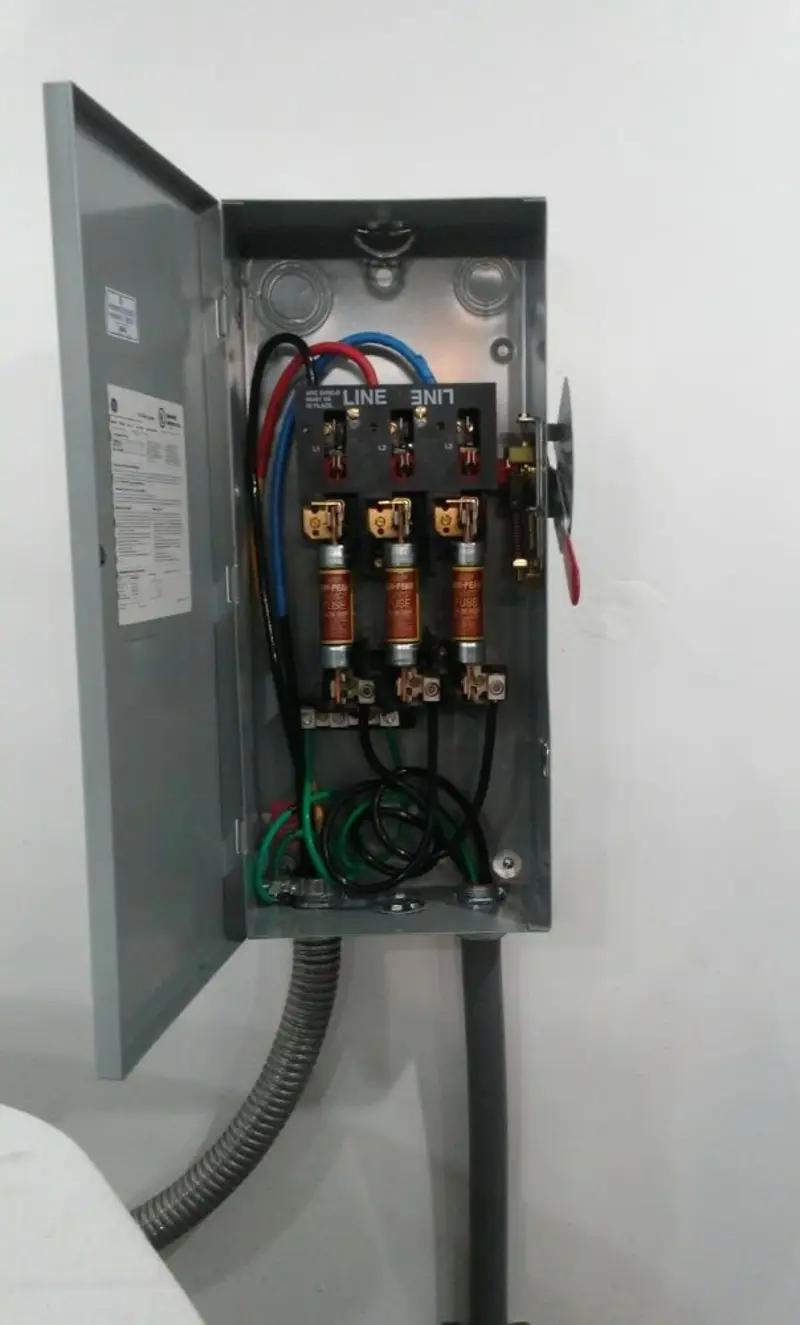 Three-phase disconnect switch installed for Electrical Wiring & Rewiring in Trenton